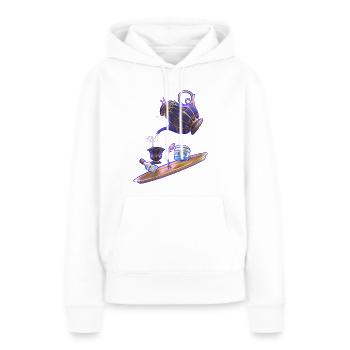 Alice im Wunderland Café - Magisches Tee-Set - Frauen Premium Bio Hoodie - Weiß - Vorne - Julia (174cm)