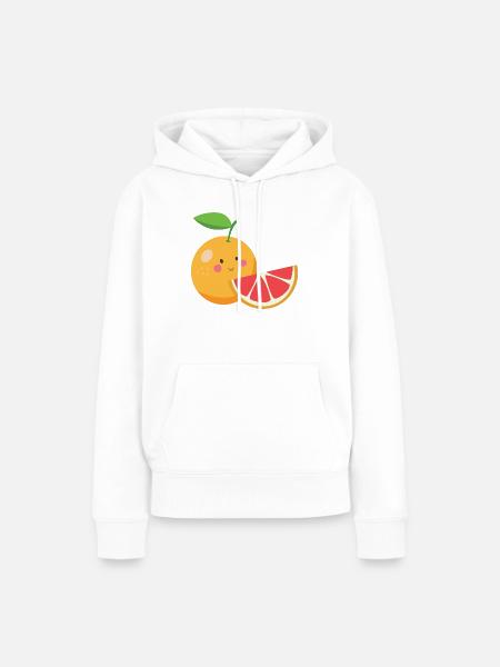 grapefruit - Frauen Premium Bio Hoodie - Weiß