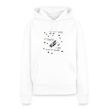 Das Rätsel löse ich - Frauen Premium Bio Hoodie - Weiß - Vorne - Julia (174cm)