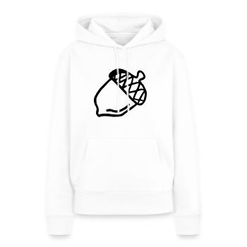 Eichel - Frauen Premium Bio Hoodie - Weiß - Vorne - Julia (174cm)
