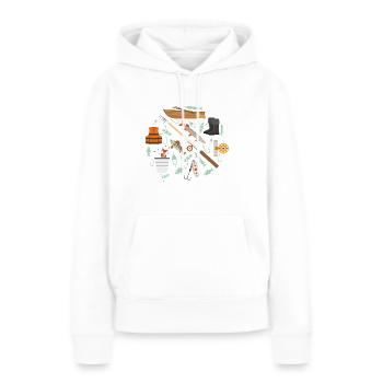 Wassersport - Frauen Premium Bio Hoodie - Weiß - Vorne - Julia (174cm)