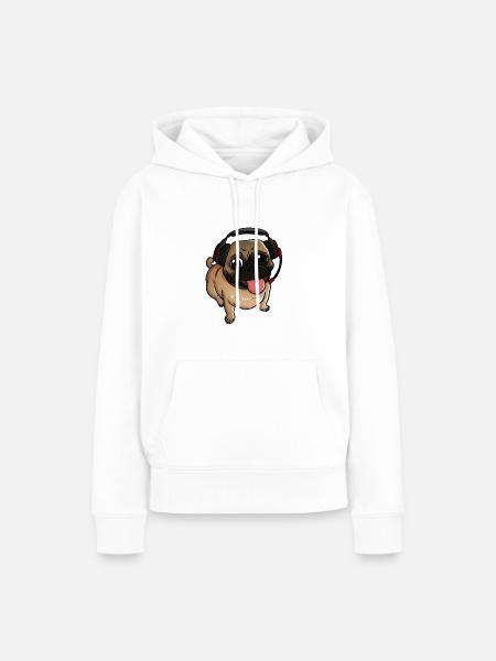 Gamer-Welpe - Frauen Premium Bio Hoodie - Weiß