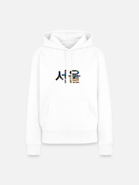 Seoul in Koreanisch - Kunst Design - Frauen Premium Bio Hoodie - Weiß