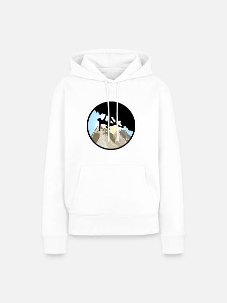 Freeclimbing Klettern Geschenk - Frauen Premium Bio Hoodie - Weiß