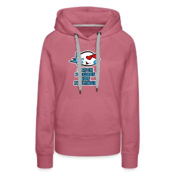 L'amour vol - Sweat à capuche Premium bio Femme - mauve - Devant - Isabella (175cm)