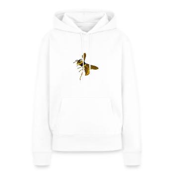 guêpe - Sweat à capuche Premium bio Femme - blanc - Devant - Julia (174cm)