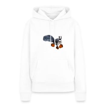 Écureuil de dessin animé - Sweat à capuche Premium bio Femme - blanc - Devant - Julia (174cm)