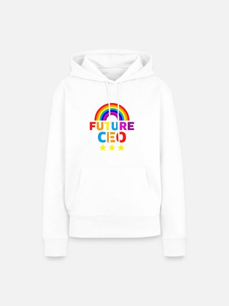 Future CEO Entrepreneur Geschenk - Frauen Premium Bio Hoodie - Weiß