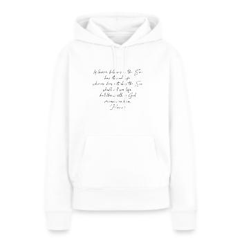 Jean 3,36 verset biblique chrétien évangélique - Sweat à capuche Premium bio Femme - blanc - Devant - Julia (174cm)