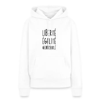 Frankreich Spruch Heimat Herkunft Geschenk - Frauen Premium Bio Hoodie - Weiß - Vorne - Julia (174cm)