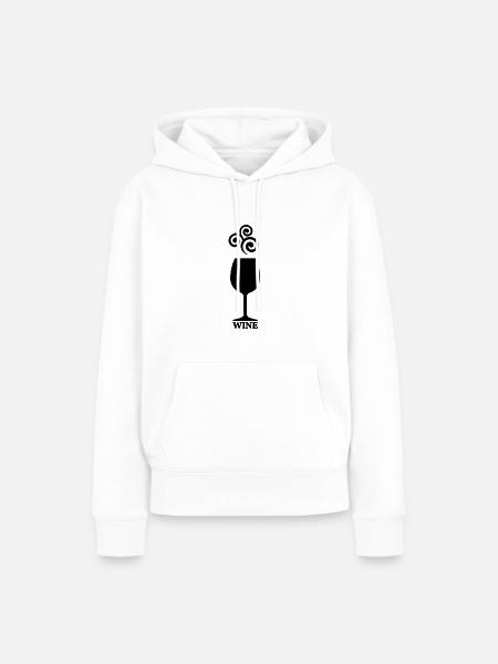 Wein - Frauen Premium Bio Hoodie - Weiß