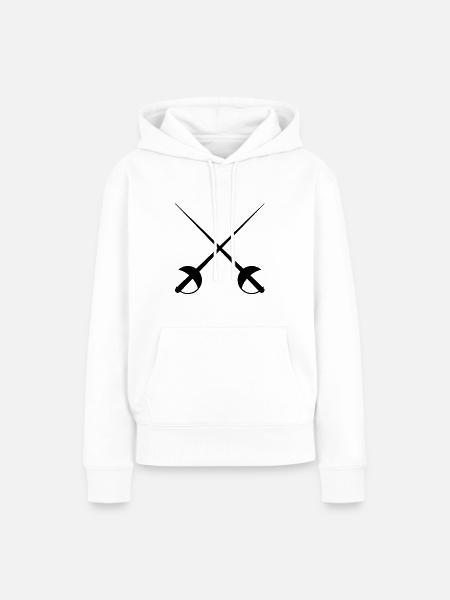 zwei Schwerter 1 - Frauen Premium Bio Hoodie - Weiß