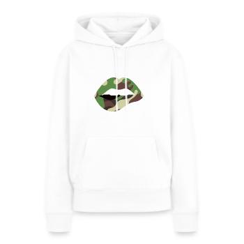 Lips Bundeswehr soldier gift - Women’s Premium Organic Hoodie - white - Front - Julia (174cm)
