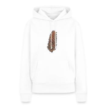 Pommes de pin - Sweat à capuche Premium bio Femme - blanc - Devant - Julia (174cm)