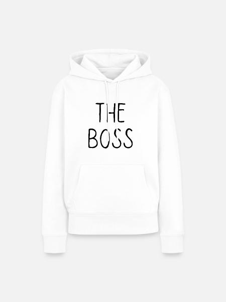 Der Chef - Frauen Premium Bio Hoodie - Weiß