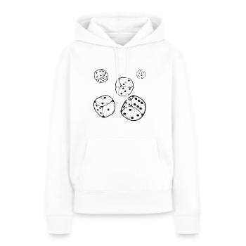 les dés sont jetés cadeau homme femme joueur yams - Sweat à capuche Premium bio Femme - blanc - Devant - Julia (174cm)