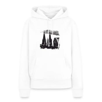 Kölner Dom Allemagne Cologne Skyline - Sweat à capuche Premium bio Femme - blanc - Devant - Julia (174cm)