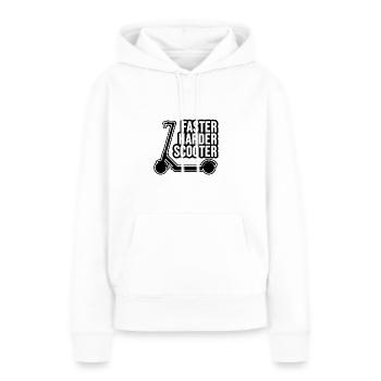 Faster Scooter - Sweat à capuche Premium bio Femme - blanc - Devant - Julia (174cm)