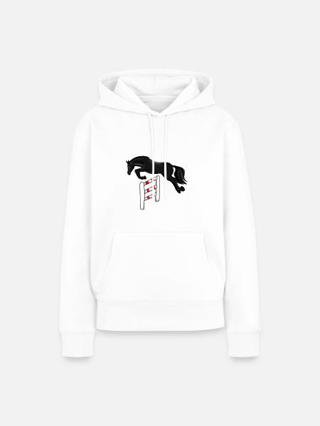 Springreiten - Frauen Premium Bio Hoodie - Weiß