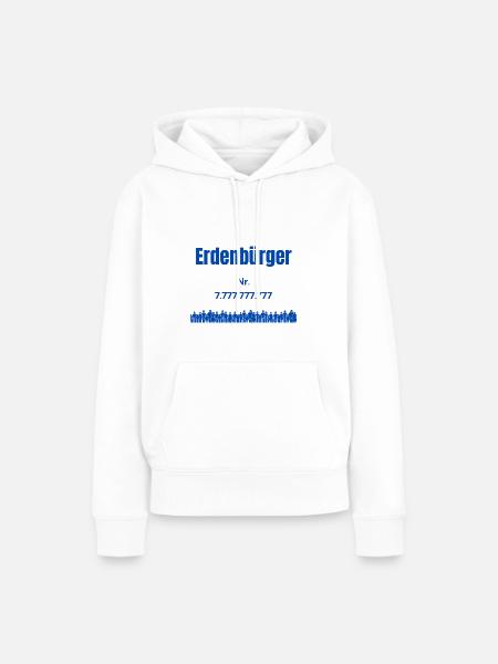 Erdenbürger - Frauen Premium Bio Hoodie - Weiß