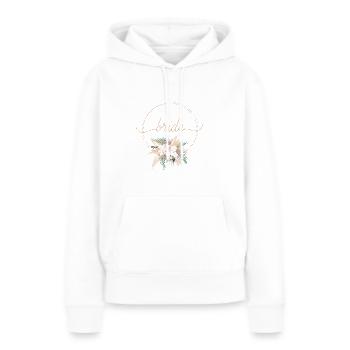 Boho Bouquet Team Bride personnalisable - Sweat à capuche Premium bio Femme - blanc - Devant - Julia (174cm)