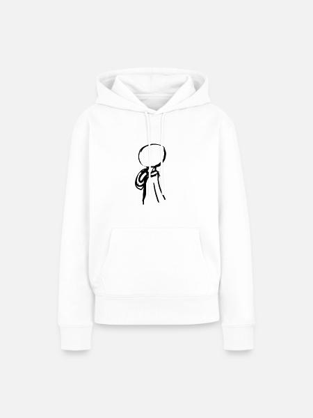 Junge Figur - Frauen Premium Bio Hoodie - Weiß