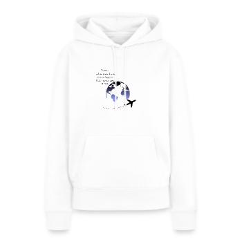 Travel - Frauen Premium Bio Hoodie - Weiß - Vorne - Julia (174cm)