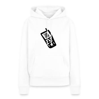 Handy Telefon - Frauen Premium Bio Hoodie - Weiß - Vorne - Julia (174cm)