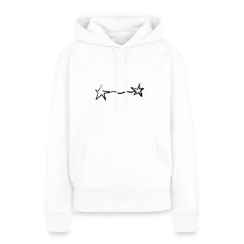 étoile étoile - Sweat à capuche Premium bio Femme - blanc - Devant - Julia (174cm)