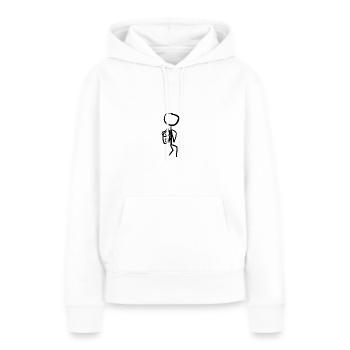Élèves - Sweat à capuche Premium bio Femme - blanc - Devant - Julia (174cm)