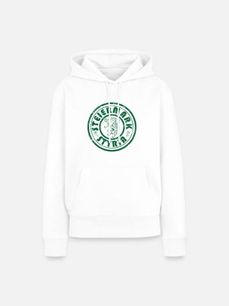 Steiermark versus Styria - Frauen Premium Bio Hoodie - Weiß