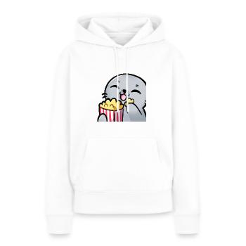 MuggelRobbeLykiepTwitchPopcorn - Frauen Premium Bio Hoodie - Weiß - Vorne - Julia (174cm)