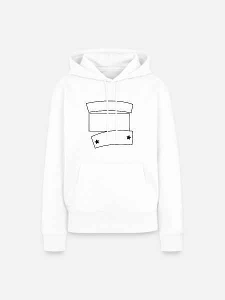Emblem schwarz - Frauen Premium Bio Hoodie - Weiß