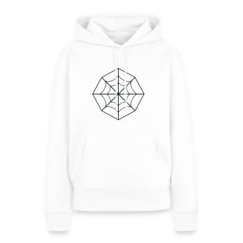 toile d’araignée irrégulière - Sweat à capuche Premium bio Femme - blanc - Devant - Julia (174cm)