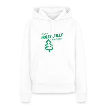 Have a Holly jolly christmas - Frauen Premium Bio Hoodie - Weiß - Vorne - Julia (174cm)