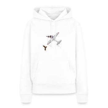 Communion nature fond transparent - Sweat à capuche Premium bio Femme - blanc - Devant - Julia (174cm)