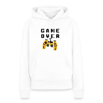 Fin du jeu - Sweat à capuche Premium bio Femme - blanc - Devant - Julia (174cm)