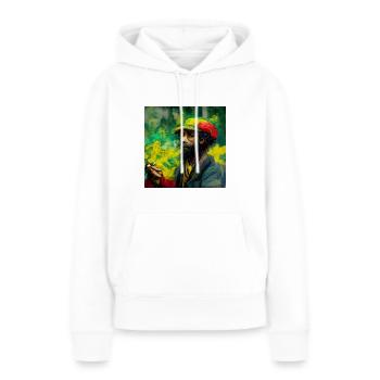 Rastafari Rauche Unkrautmalerei - Frauen Premium Bio Hoodie - Weiß - Vorne - Julia (174cm)