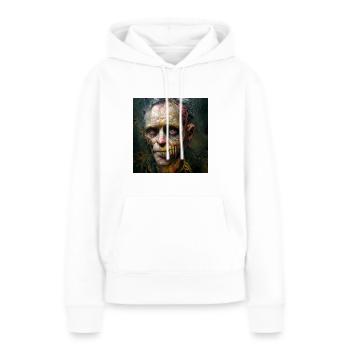 Grand-père zombie pourri - Sweat à capuche Premium bio Femme - blanc - Devant - Julia (174cm)