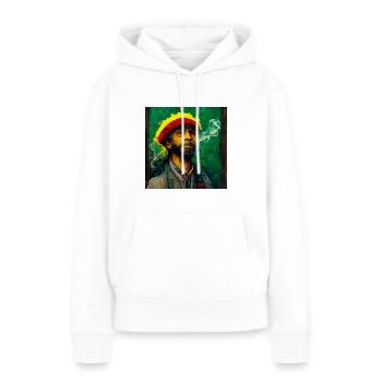 Rastafari Rauche Unkrautmalerei - Frauen Premium Bio Hoodie - Weiß - Vorne - Julia (174cm)