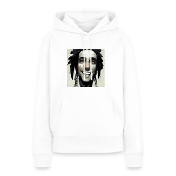 Rastafari Sketch Painting - Sweat à capuche Premium bio Femme - blanc - Devant - Julia (174cm)
