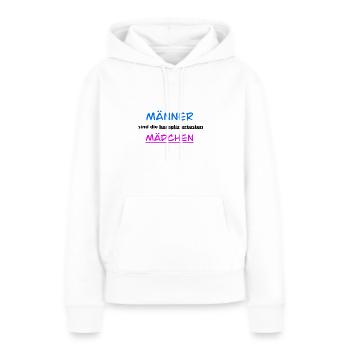 Männer sind die kompliziertesten Mädchen - Frauen Premium Bio Hoodie - Weiß - Vorne - Julia (174cm)