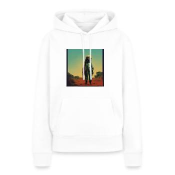 Rasta-astronaut - Frauen Premium Bio Hoodie - Weiß - Vorne - Julia (174cm)