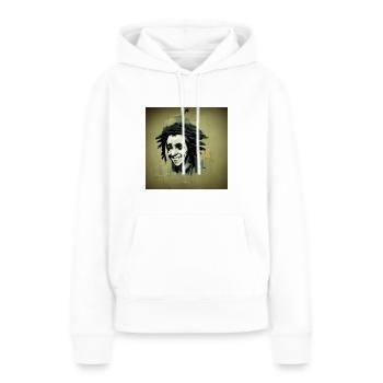 Peinture à croquis rastafari - Sweat à capuche Premium bio Femme - blanc - Devant - Julia (174cm)