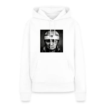 Peinture de Tchernobyl - Sweat à capuche Premium bio Femme - blanc - Devant - Julia (174cm)