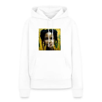 Astronaute Rasta - Sweat à capuche Premium bio Femme - blanc - Devant - Julia (174cm)