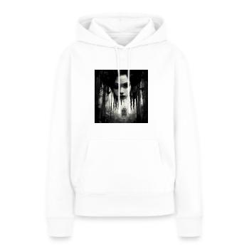 Le son de l’horreur du silence - Sweat à capuche Premium bio Femme - blanc - Devant - Julia (174cm)