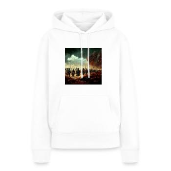 Der Krieg Ist Vorbei - Frauen Premium Bio Hoodie - Weiß - Vorne - Julia (174cm)