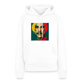 Esquisse colorée rastafari - Sweat à capuche Premium bio Femme - blanc - Devant - Julia (174cm)