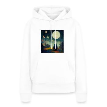 Bear in the moonlight - Women’s Premium Organic Hoodie - white - Front - Julia (174cm)